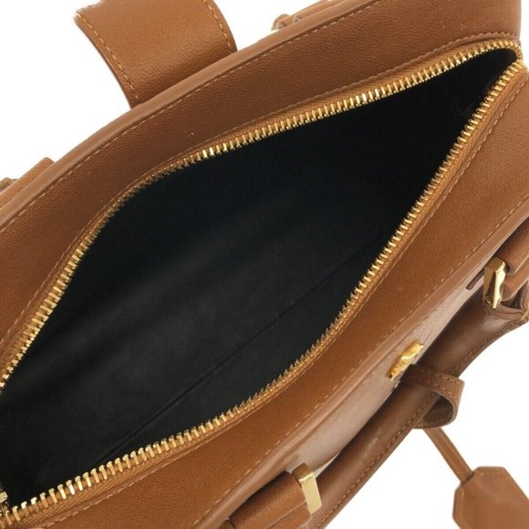 Saint Laurent Paris Baby Cabas 568853 Brown Leather - Handbag - Picture 4 of 10